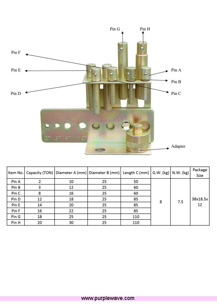 image for item F1007 Siebel SP100AH01 air/hydraulic shop press