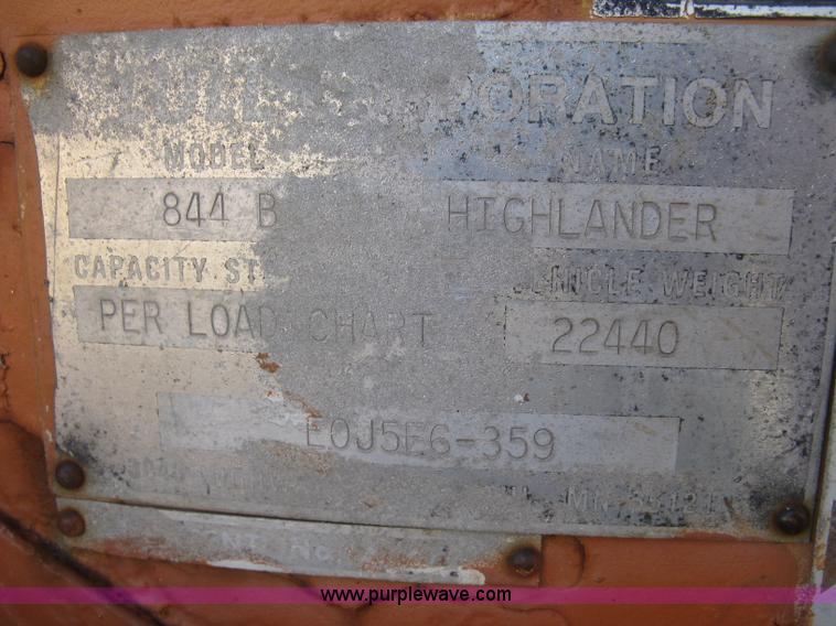 image for item J2953 Lull Highlander 844B telehandler