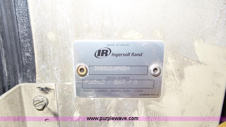 image for item J8377 2007 Ingersoll Rand P185 air compressor