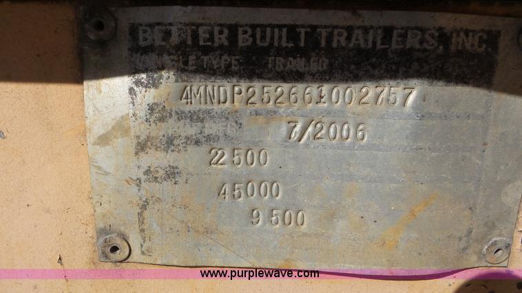 image for item J8380 2006 Better Built equipment trailer