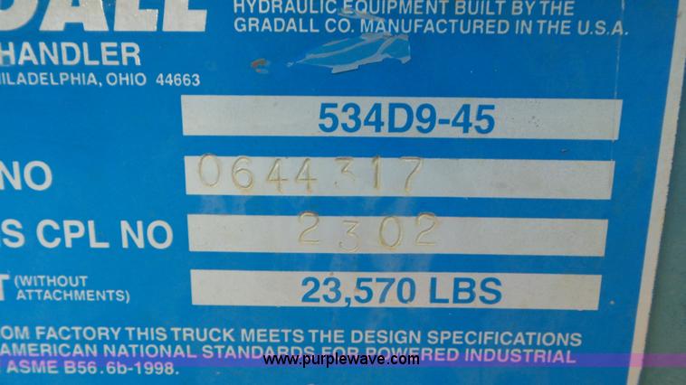 image for item J8384 Gradall 534D9-45 telehandler