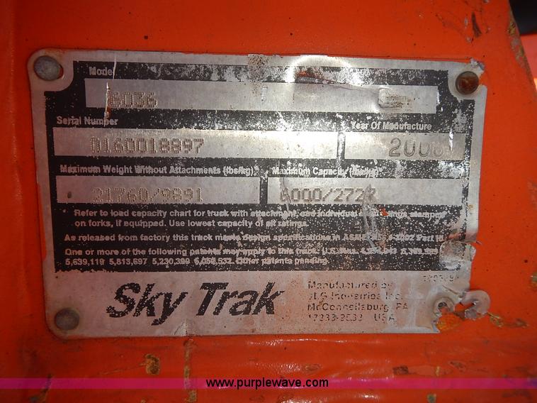 image for item L3633 2006 SkyTrak 6036 telehandler