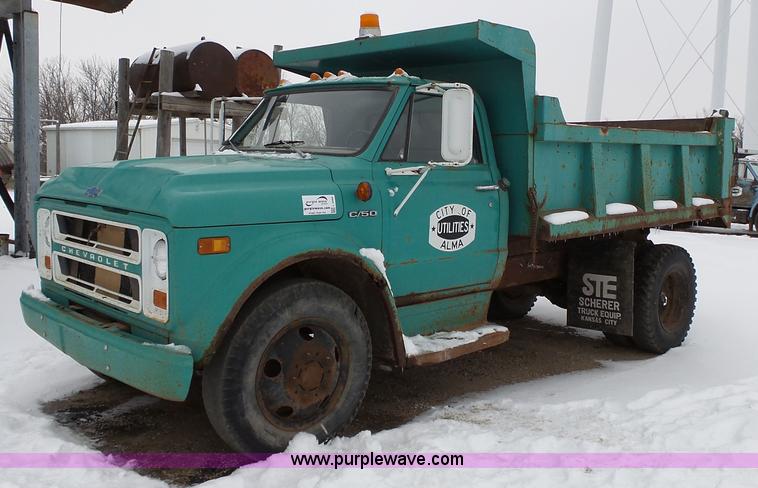 image for item L3660 1972 Chevrolet C50 dump truck