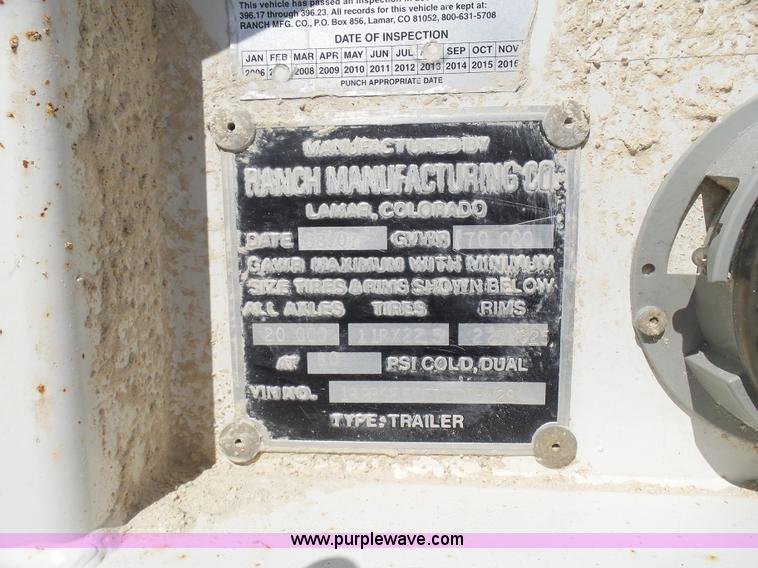 image for item L1513 2007 Ranco bottom dump trailer