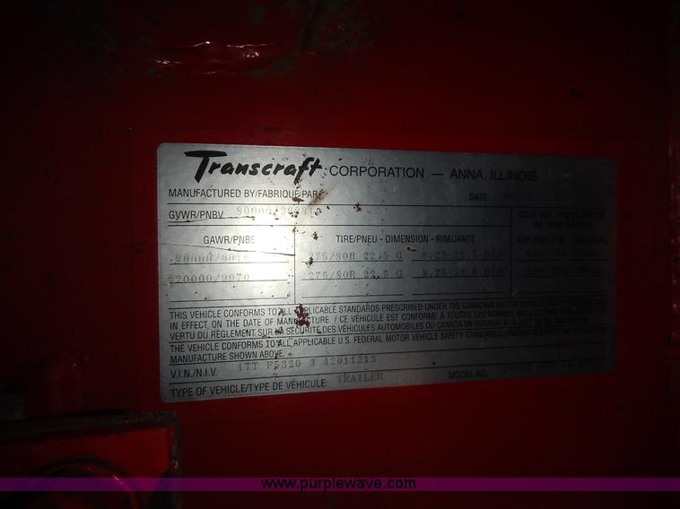 image for item L3617 2004 Transcraft Eagle flatbed trailer