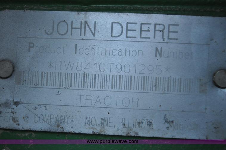 image for item G7102 2001 John Deere 8410T tractor