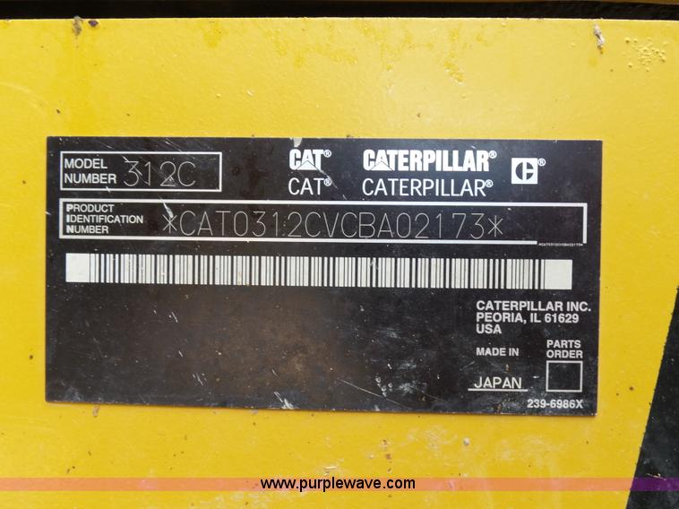 image for item G7108 2005 Caterpillar 312C compact excavator