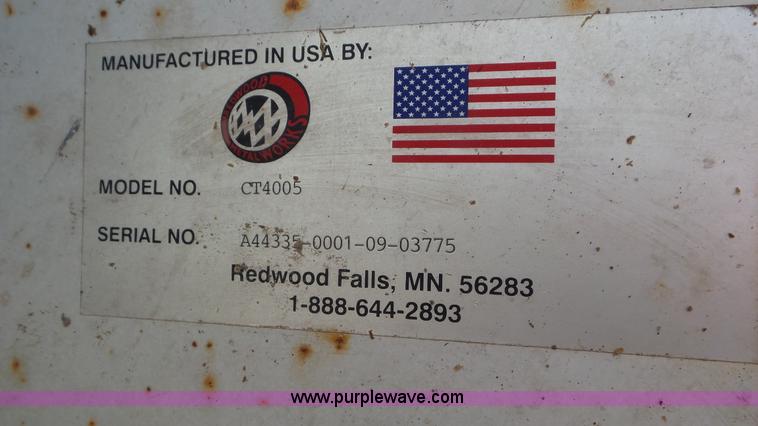 image for item G7110 2009 Artex CT4005 live bottom trailer