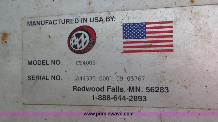 image for item G7111 2009 Artex CT4005 live bottom trailer