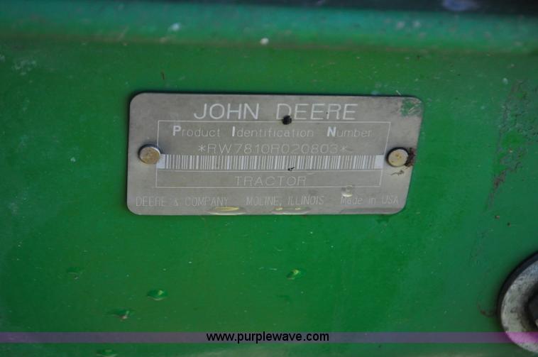 image for item G7130 1999 John Deere 7810 MFWD tractor