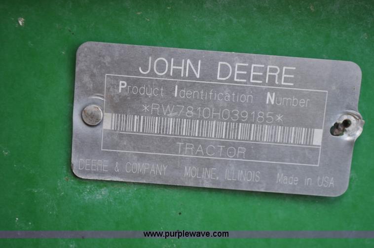 image for item G7163 2000 John Deere 7810 MFWD tractor