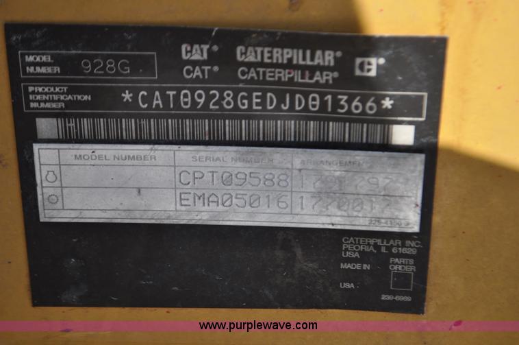 image for item G7173 2004 Caterpillar 928G wheel loader