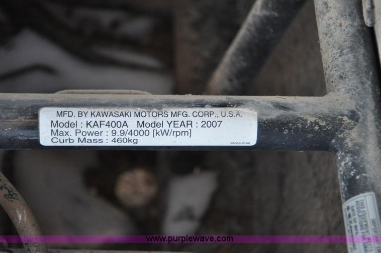 image for item G7220 2007 Kawasaki Mule 610 utility vehicle