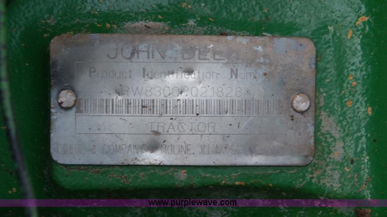 image for item J8327 1998 John Deere 8300 MFWD tractor