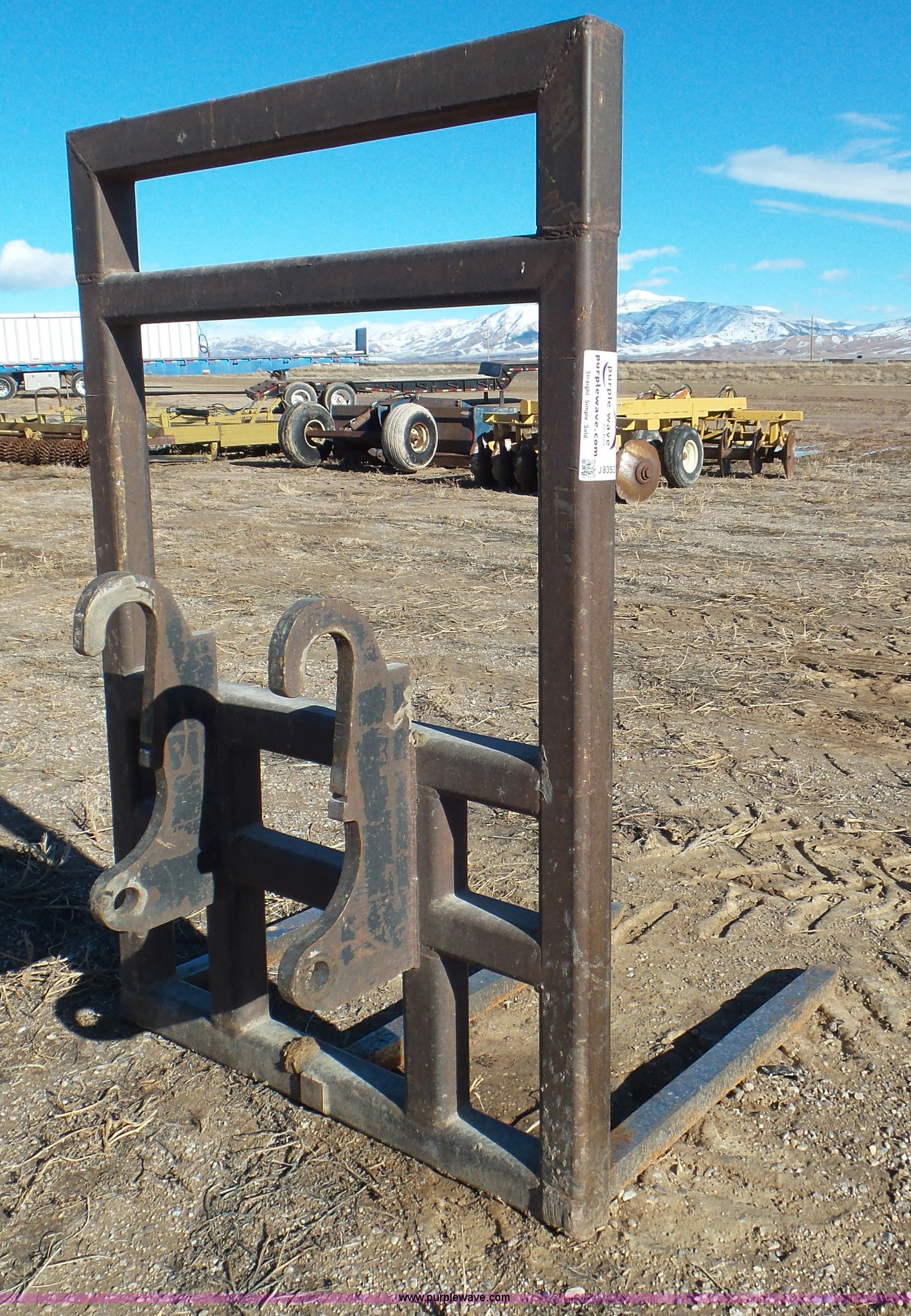Wheel loader hay fork attachment in Delta, UT Item J8353 sold