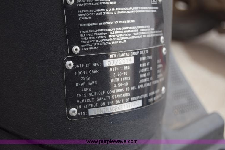 image for item L1080 2014 Tao Tao moped