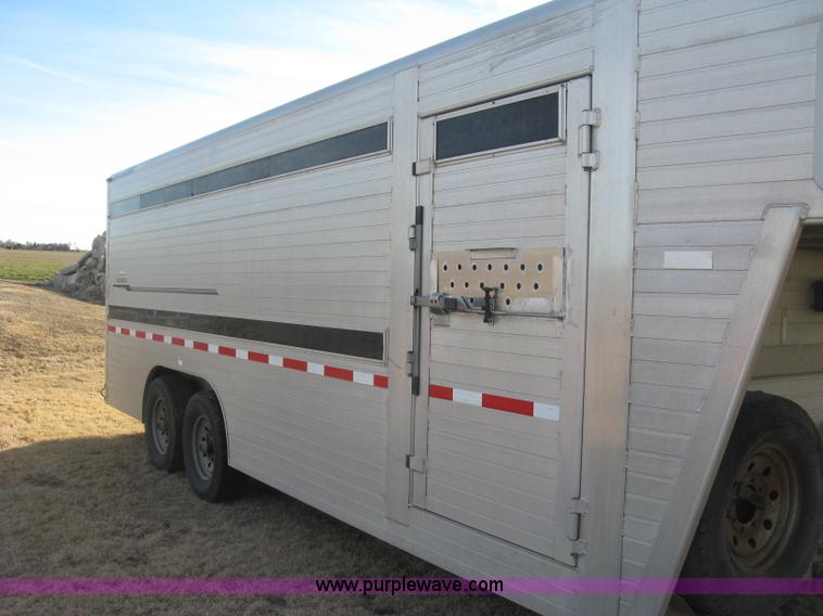 image for item J2931 2005 Hillsboro Endura ES8-20-68 double deck aluminum livestock trailer