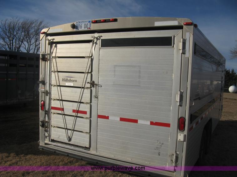 image for item J2931 2005 Hillsboro Endura ES8-20-68 double deck aluminum livestock trailer