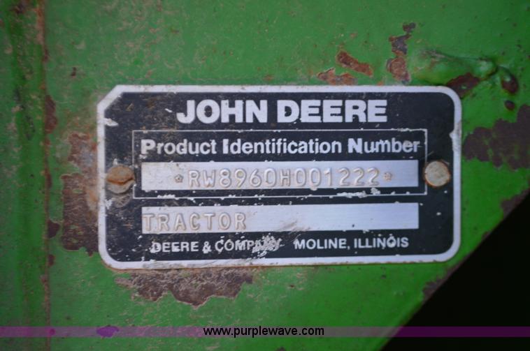 image for item K5401 1989 John Deere 8960 4WD tractor