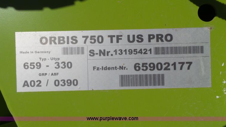 image for item K5764 2013 Claas Orbis 750 forage head