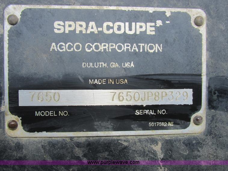 image for item L7043 2005 SpraCoupe 7650 self-propelled sprayer