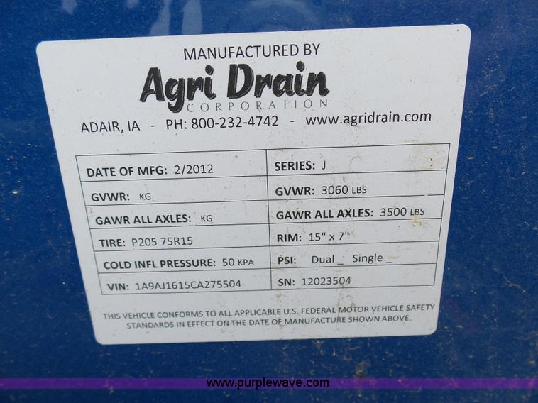 image for item L7061 2012 Hancer Maxi String tile spool trailer