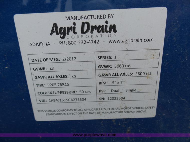 image for item L7061 2012 Hancer Maxi String tile spool trailer