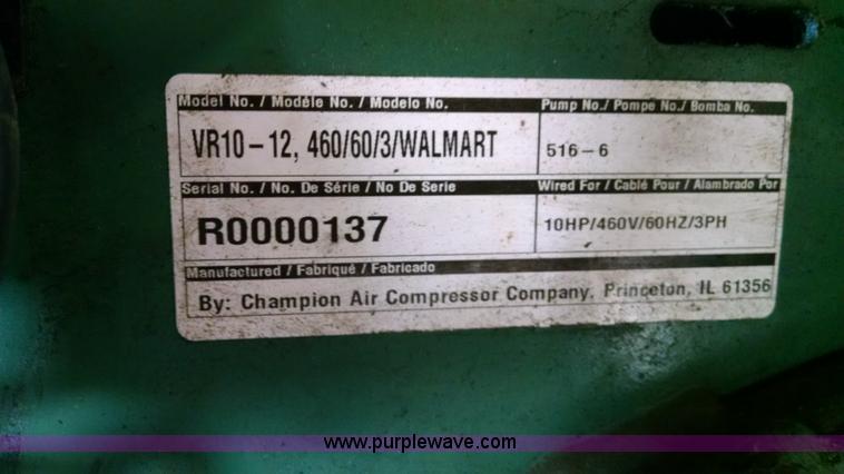 image for item BX9587 Champion VR10-12 air compressor