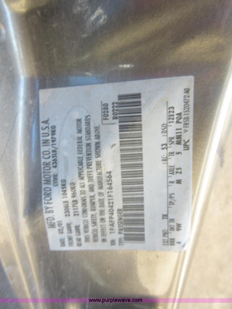 image for item I1930 2001 Ford Mustang