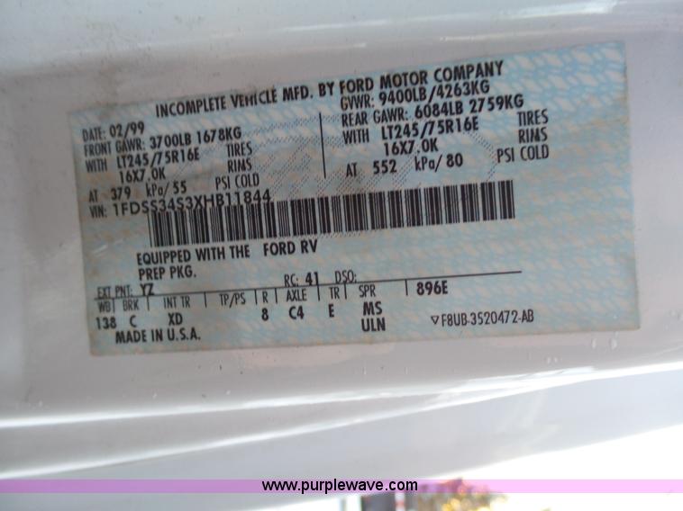 image for item J7377 1999 Ford Econoline E350 Super Duty Extended Tuscany Conversion van