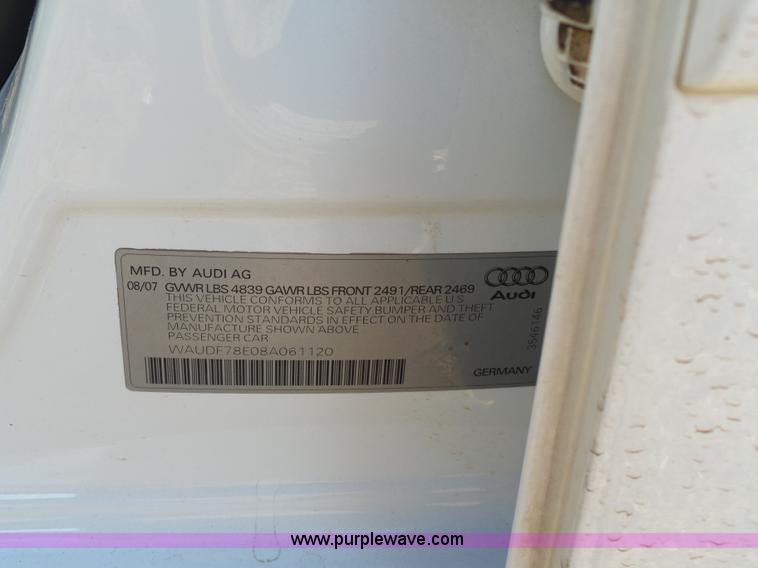 image for item J7635 2008 Audi A4 2.0T Quattro