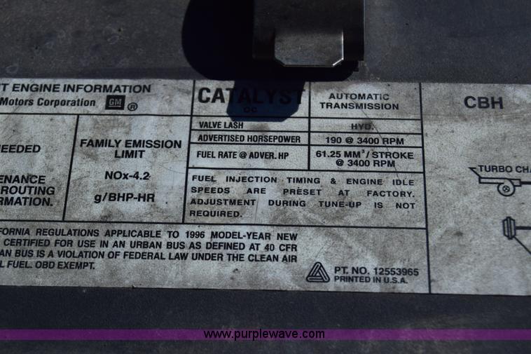 image for item K4466 1996 Chevrolet 3500 utility truck with crane