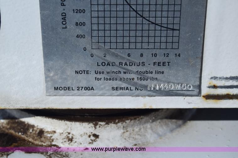 image for item K4466 1996 Chevrolet 3500 utility truck with crane