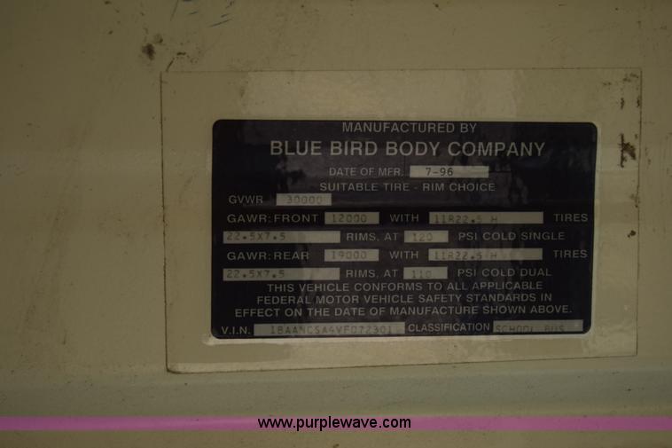 image for item K4482 1997 Blue Bird TC2000 school bus