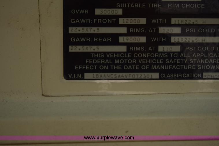 image for item K4482 1997 Blue Bird TC2000 school bus