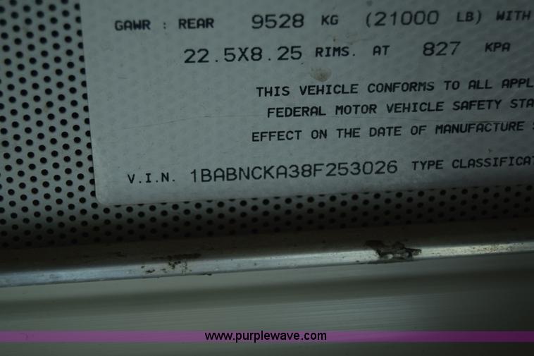 image for item K4483 2008 Blue Bird school bus