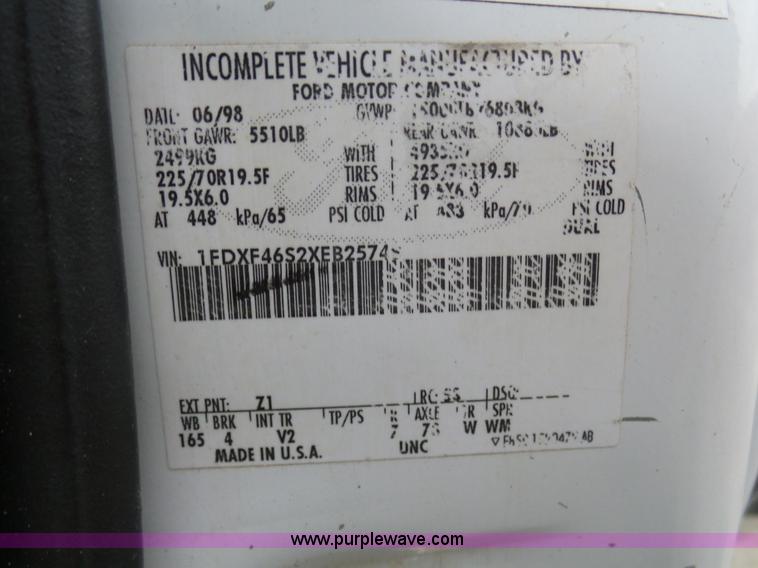 image for item K5476 1999 Ford F450 Super Duty utility truck