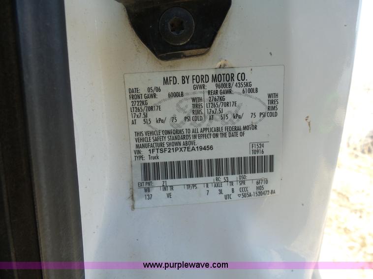 image for item K5486 2007 Ford F250 Super Duty pickup truck