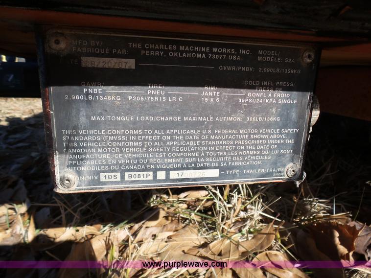 image for item K7607 2007 Ditch Witch trailer