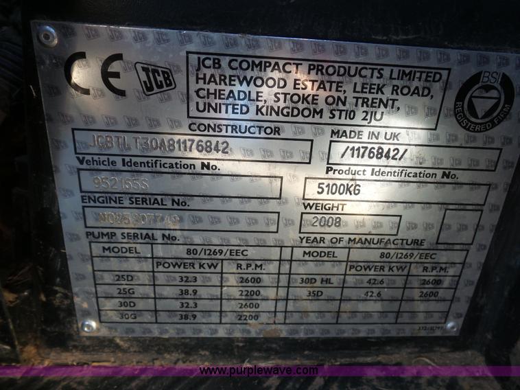 image for item K7618 2008 JCB Teletruk 300 telehandler