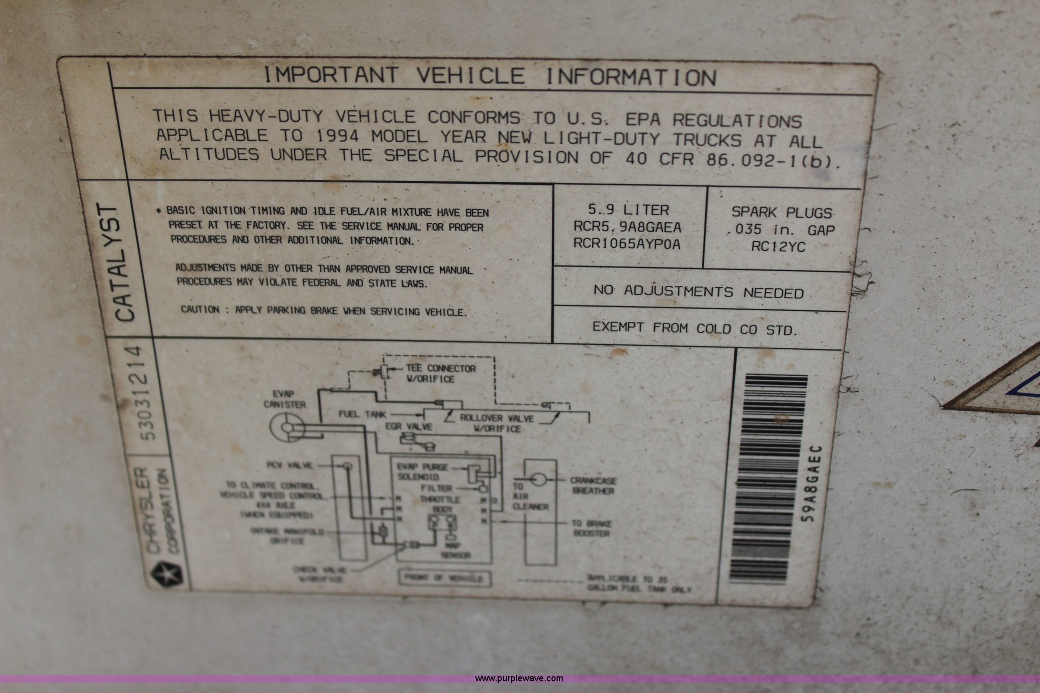 1994 Dodge Ram Wagon van in Stillwater, OK | Item J7626 sold | Purple Wave