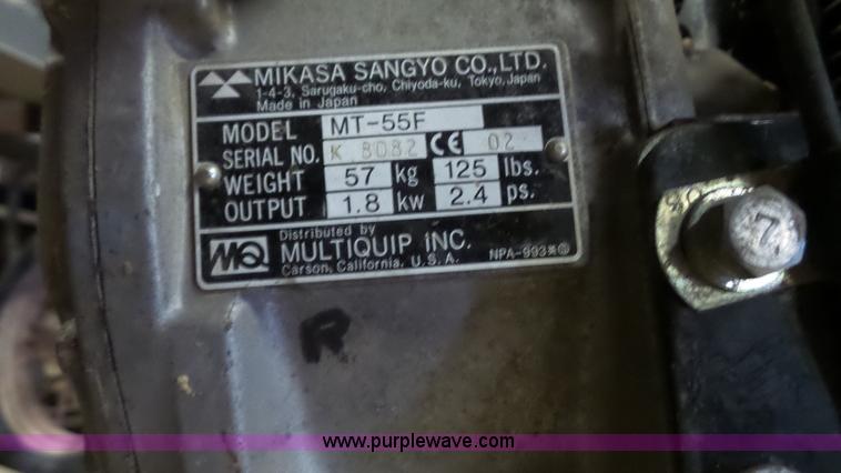 image for item BF9162 Multiquip Mikasa MT-55F rammer