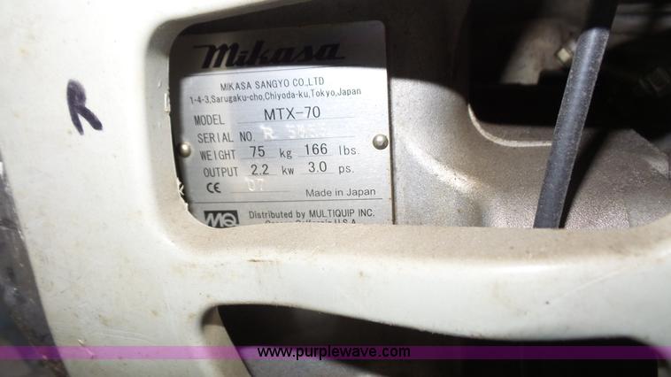 image for item BF9163 Multiquip Mikasa MTX-70 rammer