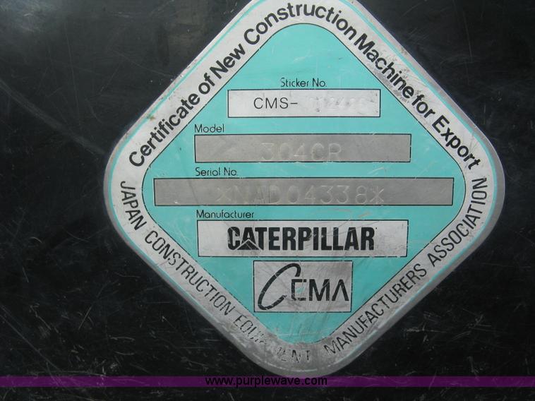 image for item J2925 2006 Caterpillar 304CR compact excavator