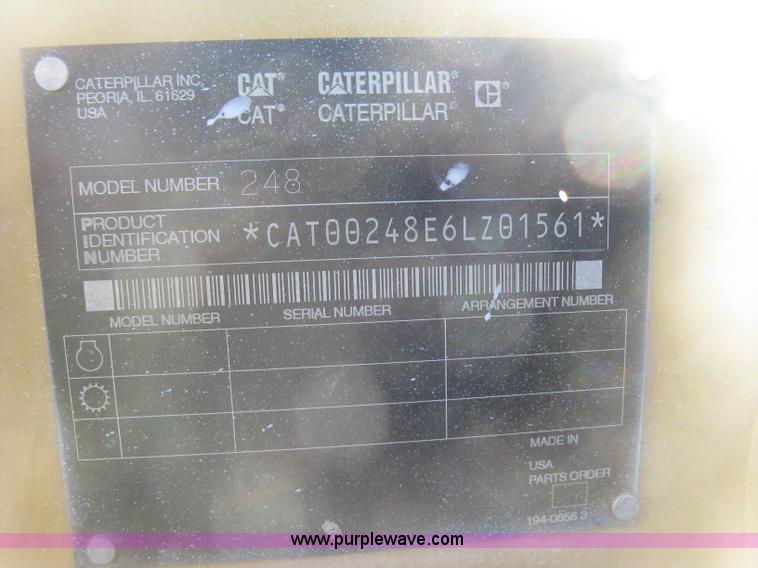 image for item J2935 2002 Caterpillar 248 skid steer