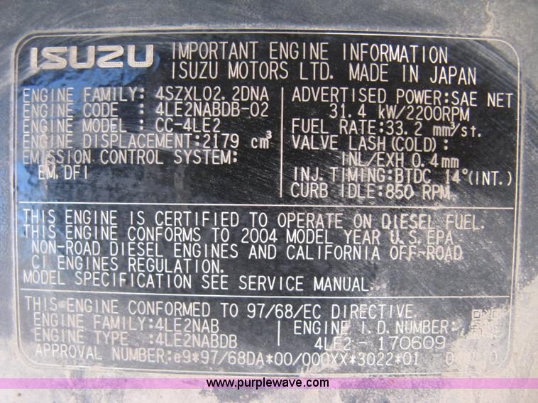 image for item J2938 2004 John Deere 50C ZTS compact excavator