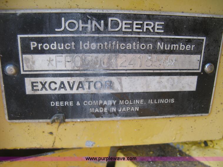 image for item J2938 2004 John Deere 50C ZTS compact excavator