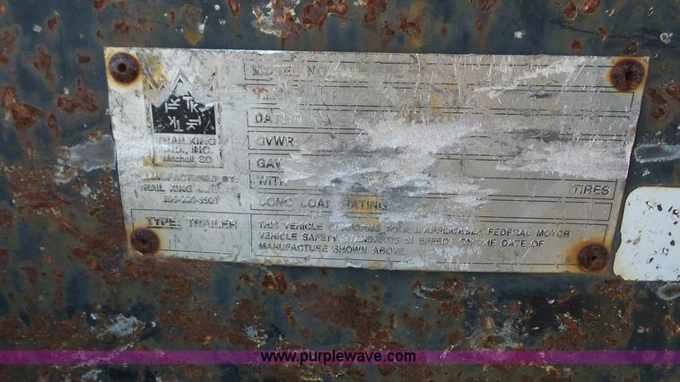 image for item J4517 1998 Trail King TK20-2400 equipment trailer