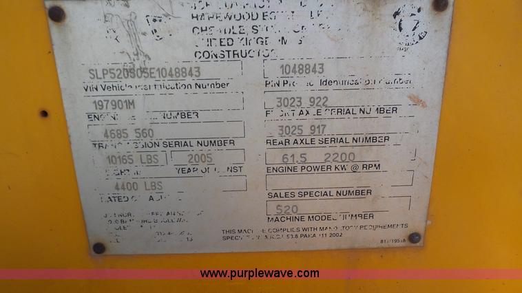 image for item J4655 2005 JCB 520 telehandler