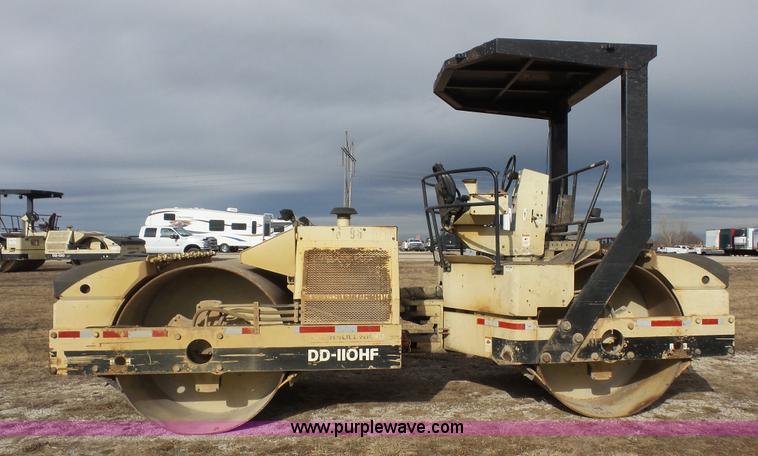 image for item J4677 2000 Ingersoll Rand DD110HF vibratory double drum roller